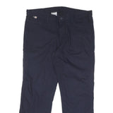 CARHARTT Mens Navy Blue Regular Fit Straight Leg Trousers W36 L29 Cotton Blend