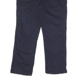 CARHARTT Mens Navy Blue Regular Fit Straight Leg Trousers W36 L29 Cotton Blend