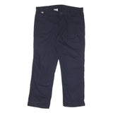 CARHARTT Mens Navy Blue Regular Fit Straight Leg Trousers W36 L29 Cotton Blend