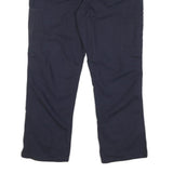 CARHARTT Mens Navy Blue Regular Fit Straight Leg Trousers W36 L29 Cotton Blend