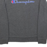CHAMPION Boys Grey Crew Neck L Cotton Blend Pullover Sweatshirt