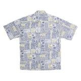 ARTHOUSE Mens Blue & Beige Pattern Cotton Shirt M Beach Holiday Casual