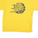 GILDAN Mens Yellow Playoff Basketball Graphic T-Shirt XL Short Sleeve Crew Neck