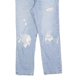 LEVI'S 501 Womens Jeans Blue Regular Straight Denim Light W29 L26 Distressed