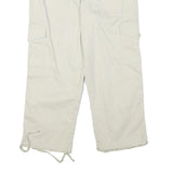 FADED GLORY Womens Cotton Blend Cream Relaxed Cargo Trousers W28 L23 Casual