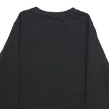 NIKE Womens Black Cotton Blend Crew Neck XL Logo Print Sweatshirt Pullover