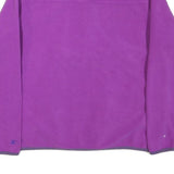 STARTER Womens Purple & Dark Purple Sweatshirt Collared L Button Up Fleece Pull