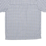 Mens Grey Check Shirt S Casual Lightweight Polyester Blend Summer Shirt