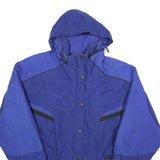 TYROLIA Womens Blue Nylon Outdoor Jacket L Zip Hooded Classic Fit