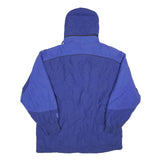 TYROLIA Womens Blue Nylon Outdoor Jacket L Zip Hooded Classic Fit