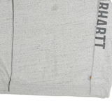 CARHARTT Mens Grey Sweatshirt 2XL Crew Neck Logo Sleeve Casual Wear