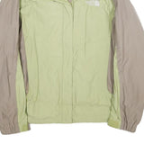 THE NORTH FACE Womens Beige & Green Outdoor Jacket L Nylon Windbreaker Zip
