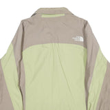 THE NORTH FACE Womens Beige & Green Outdoor Jacket L Nylon Windbreaker Zip