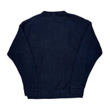 Chaps Ralph Lauren Herringbone Sweater - Large Navy Cotton