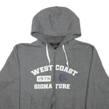 SIGNATURE Mens Grey West Coast 1979 Full Zip Hoodie M Cotton Blend Casual