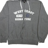 SIGNATURE Mens Grey West Coast 1979 Full Zip Hoodie M Cotton Blend Casual