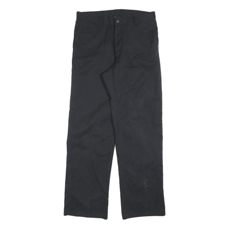 DICKIES Mens Cotton Black Relaxed Straight Trousers W34 L34 Workwear
