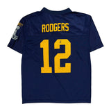 Age 10-12 Green Bay Packers Reebok Nfl Football Jersey - Medium Blue Polyester