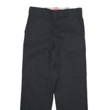 DICKIES Mens Cotton Blend Black Regular Straight Trousers W29 L27 Classic