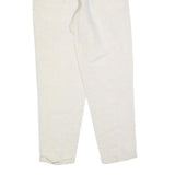TIMBERLAND Womens Linen White Relaxed Straight Trousers W26 L28 Casual Comfort