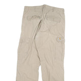 CARHARTT Mens Cotton Blend Beige Relaxed Straight Trousers W34 L32 Cargo