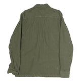 BL'KER Mens Green Button Cotton Shirt Jacket M Plain Casual Lightweight