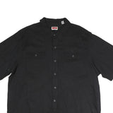 WRANGLER Mens Black Shirt XXS Cotton Blend Casual Button Up Short Sleeve