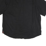 WRANGLER Mens Black Shirt XXS Cotton Blend Casual Button Up Short Sleeve