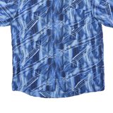 KINGFIELD Mens Blue Pattern Shirt XL Lightweight Polyester Summer Casual
