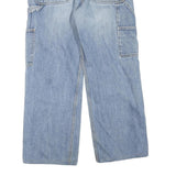 CARHARTT Mens Jeans Blue Regular Straight Denim Light W34 L28 Workwear Zip