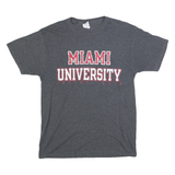 JERZEES Mens Grey Miami University Graphic T-Shirt M Short Sleeve Crew Neck