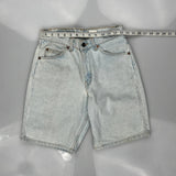 Levis Denim Shorts - 26W UK 6 Light Wash Cotton
