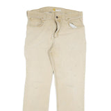 CARHARTT Mens Cotton Blend Beige Relaxed Fit Straight Leg Trousers W32 L29