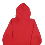 FP142 Mens Red Hoodie M Cotton Blend Pullover Drawstring Pocket Casual