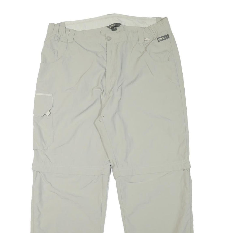 SALEWA Mens Polyester Blend Light Grey Relaxed Cargo Trousers W34 L28 Outdoor