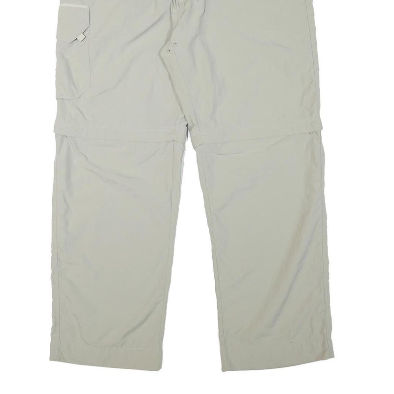 SALEWA Mens Polyester Blend Light Grey Relaxed Cargo Trousers W34 L28 Outdoor