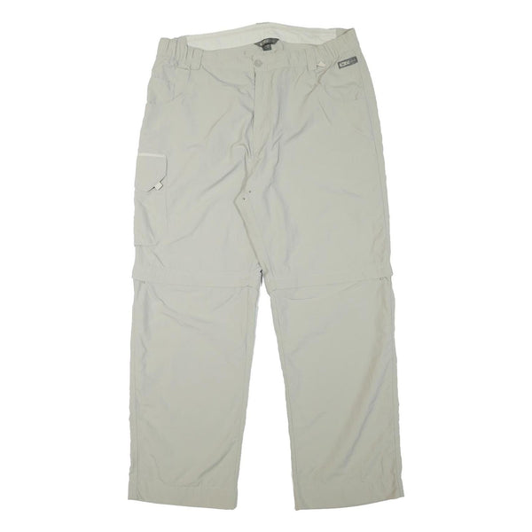 SALEWA Mens Polyester Blend Light Grey Relaxed Cargo Trousers W34 L28 Outdoor