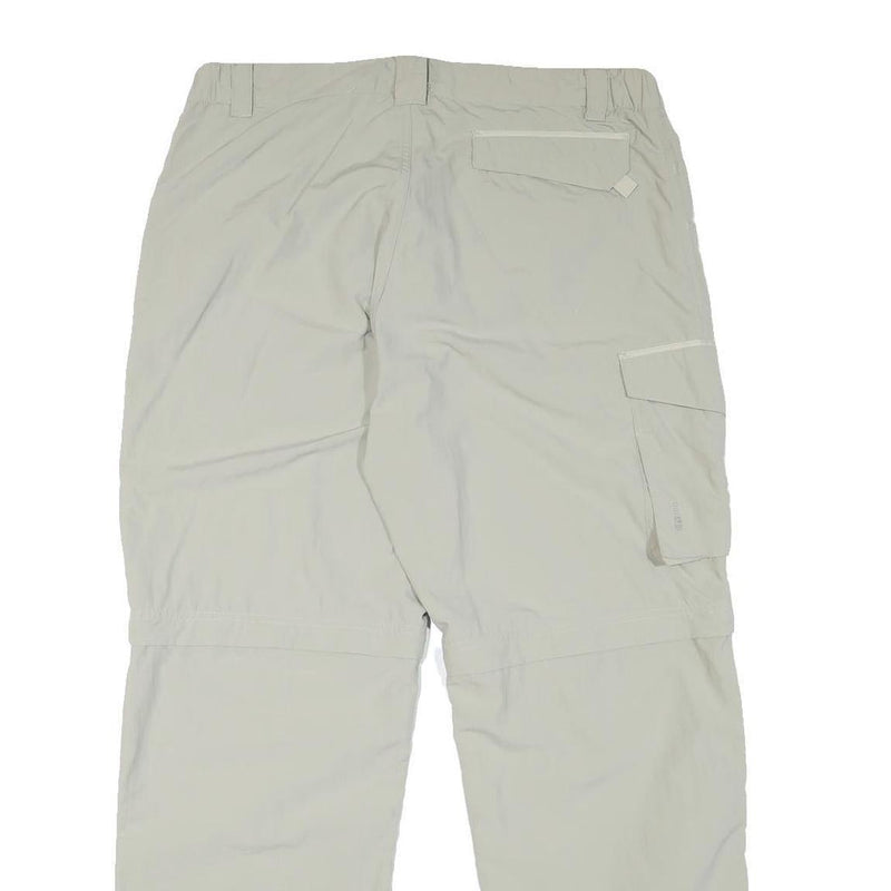 SALEWA Mens Polyester Blend Light Grey Relaxed Cargo Trousers W34 L28 Outdoor
