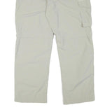 SALEWA Mens Polyester Blend Light Grey Relaxed Cargo Trousers W34 L28 Outdoor