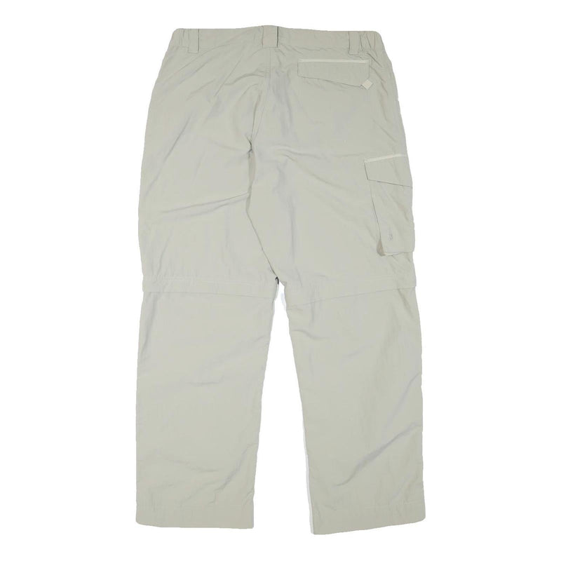SALEWA Mens Polyester Blend Light Grey Relaxed Cargo Trousers W34 L28 Outdoor