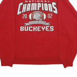 JERZEES Mens Red Ohio State Buckeyes National Champions Crew Neck L Pullover