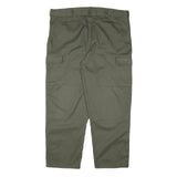BLUE RIVER Mens Cotton Blend Green Regular Straight Trousers W40 L29 Casual