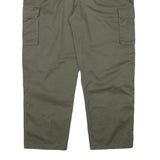 BLUE RIVER Mens Cotton Blend Green Regular Straight Trousers W40 L29 Casual