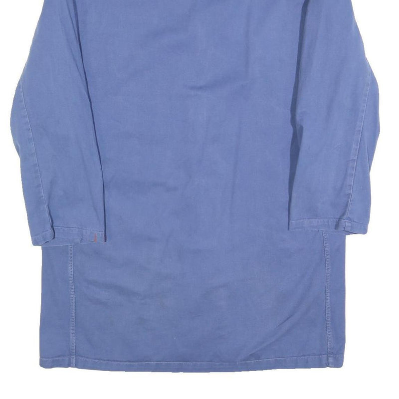 Mens Blue Cotton Blend Button Jacket M Plain Casual Workwear