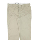 DICKIES Mens Regular Fit Beige Cotton Blend Regular Leg Trousers W41 L31