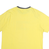 TOMMY HILFIGER Mens Yellow T-Shirt L Short Sleeve Crew Neck Logo Print