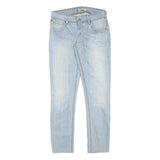 LEVI'S Womens Slim Blue Denim Light Wash Jeans W28 L29 Classic Fit Zip Closure