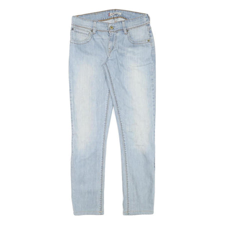 LEVI'S Womens Slim Blue Denim Light Wash Jeans W28 L29 Classic Fit Zip Closure