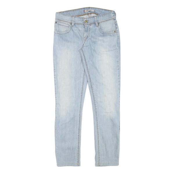 LEVI'S Womens Slim Blue Denim Light Wash Jeans W28 L29 Classic Fit Zip Closure