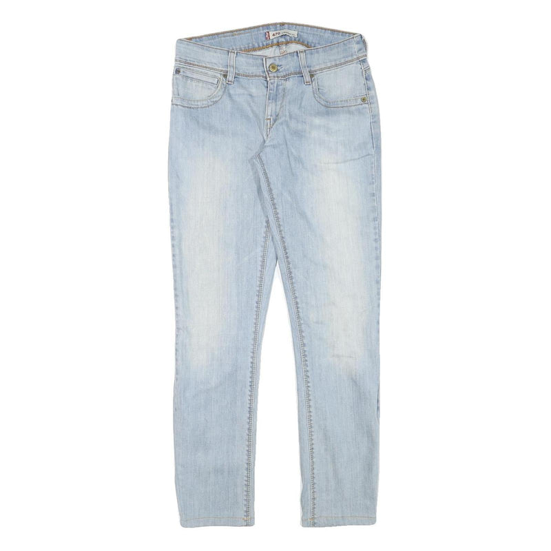 LEVI'S Womens Slim Blue Denim Light Wash Jeans W28 L29 Classic Fit Zip Closure